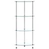 vidaXL Shelf Transparent Tempered Glass and Stainless Steel