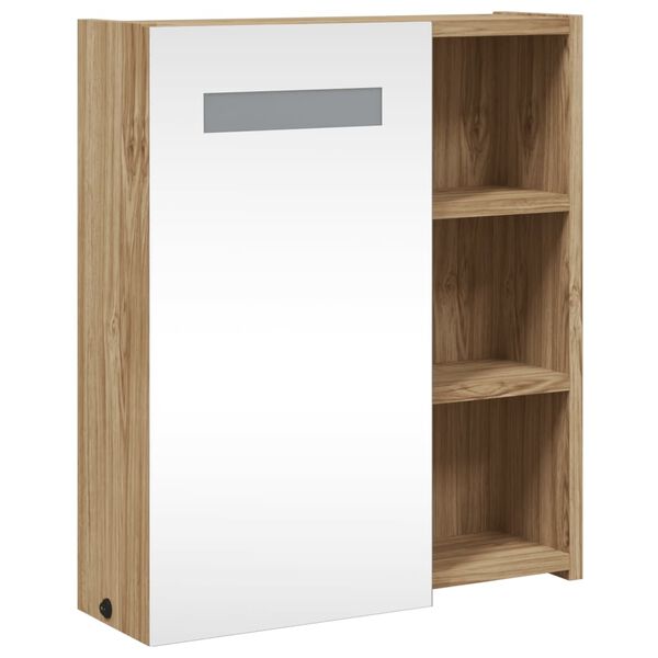 vidaXL Bathroom Mirror Cabinet Oak
