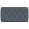vidaXL Headboard Cushion Dark Gray Velvet (100% polyester) 39.4 inches