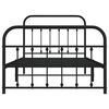vidaXL Bed Frame Black Powder-Coated Steel Twin Bed Frame Rectangular