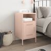 vidaXL Bedside Cabinet Pink Cold-rolled steel 14.2x15.4x26.8 in