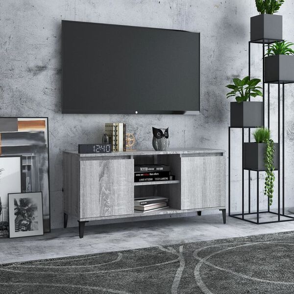 vidaXL TV Cabinet Grey Sonoma Engineered wood TV Cabinet Rectangular