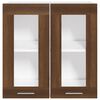 vidaXL Hanging Glass Cabinet Brown oak Engineered wood, glass