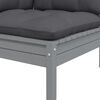 vidaXL Garden Corner Sofa Grey Solid pinewood 25.0 in x 25.0 in x 24.6 in