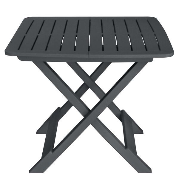 vidaXL Garden Bistro Set Anthracite Plastic Compact Foldable