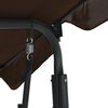 vidaXL Garden Swing Seat Coffee Powder-coated steel frame