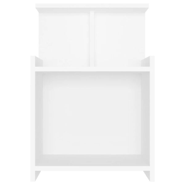 vidaXL Bed Cabinet White Engineered wood 15.7x13.8x23.6 in
