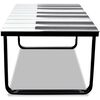 vidaXL Coffee Table Black and White Tempered Glass, Iron Small Modern