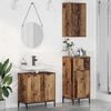 vidaXL Bathroom Furniture Set 3 pcs Old Wood Engineered Wood and Metal