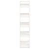 vidaXL Book Cabinet White Solid Pine Wood Medium Book Cabinet