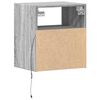 vidaXL Wall-mounted Bedside Cabinet Grey Sonoma Engineered wood Compact
