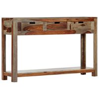 vidaXL Console Table with 3 Drawers 47.2"x11.8"x29.5" Solid Sheesham Wood