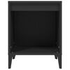 vidaXL Bedside Cabinet Black Engineered wood Medium Bedside Cabinet