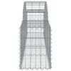 vidaXL Gabion Basket Set of 7 Silver Galvanized Iron Large Durable