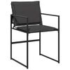 vidaXL Garden Dining Set Black Textilene fabric Large Foldable
