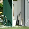 vidaXL Garden Shed Green Galvanized Steel Large Garden Shed