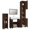 vidaXL Bathroom Furniture Set Brown Oak Engineered Wood