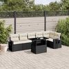 vidaXL Garden Sofa Set Black and Cream
