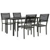 vidaXL Garden Dining Set Black