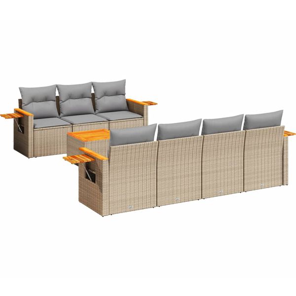 vidaXL Garden Sofa Set Beige