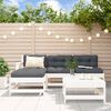vidaXL Garden Lounge Set White, Anthracite Solid pine wood, Oxford fabric