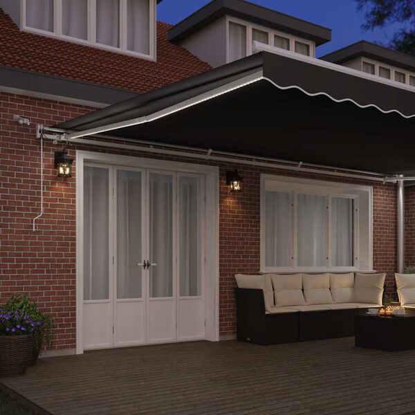 vidaXL Awning with Manual White 236.2" x 118.1" Metal