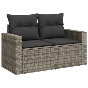 vidaXL Garden Sofa Grey