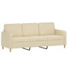 vidaXL 3-Seater Sofa With Footstool Cream