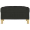 vidaXL Footstool Black Polyester 27.6x21.7x16.1 in Footstool