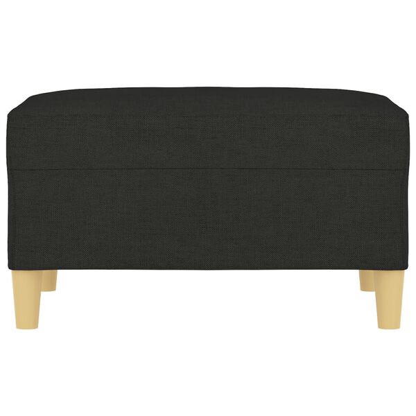 vidaXL Footstool Black Polyester 27.6x21.7x16.1 in Footstool