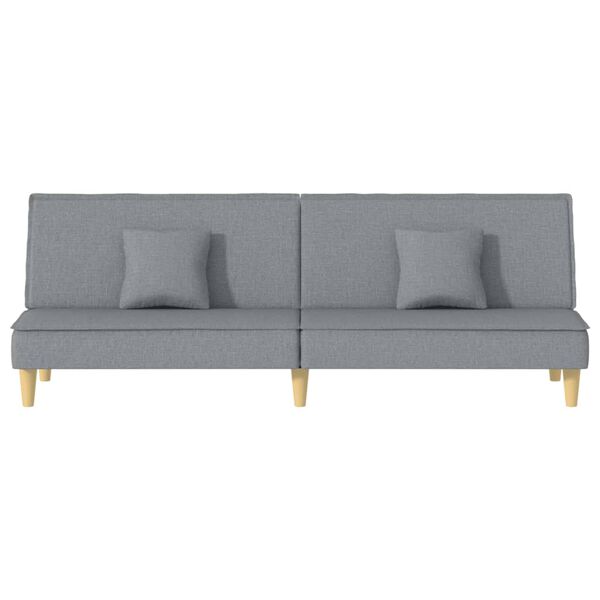 vidaXL Sofa Bed Light grey Fabric (100% polyester), plywood Medium