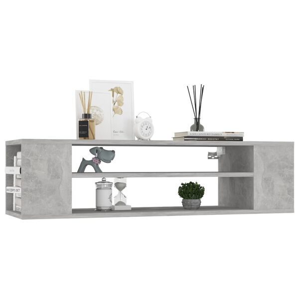vidaXL TV Cabinet Concrete Gray Engineered Wood Medium TV Cabinet