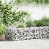 vidaXL Gabion Wall with Covers Galvanized Steel 236"x19.7"x19.7"