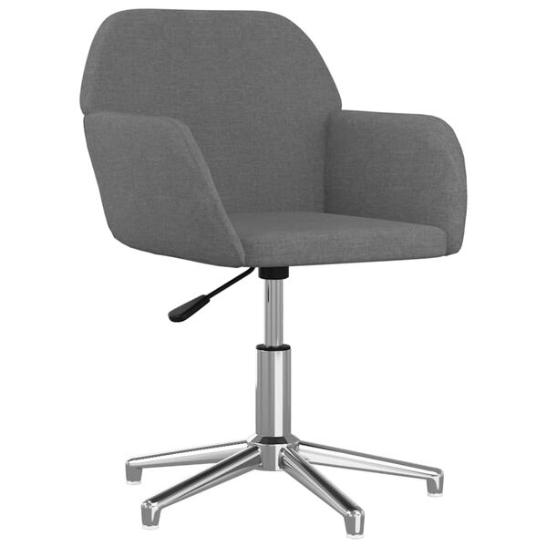 vidaXL Office Chair Light grey Polyester, Metal, Plywood Compact