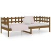 vidaXL Day Bed Honey brown Solid pine wood Standard Single Rustic