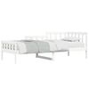 vidaXL Day Bed White Solid pine wood Twin Day Bed Rectangular Modern