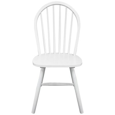 vidaXL Dining Chairs 4 pcs White Solid Rubber Wood