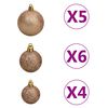 vidaXL Artificial Half Pre-lit Christmas Tree with Ball Set Green 82.7"