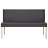 vidaXL Bench Gray Solid pine wood frame and faux leather Large Durable