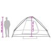 vidaXL Family Tent Dome 6-Person Grey and Orange Waterproof