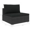vidaXL Patio Lounge Set Set of 4 Black