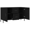 vidaXL Sideboard Black Engineered wood and metal Medium Sideboard
