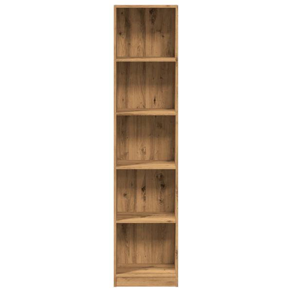 vidaXL Bookcase Artisian Oak Engineered Wood Tall Bookcase Rectangular