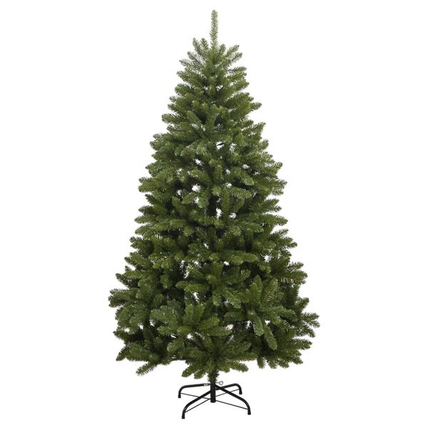 vidaXL Artificial Hinged Christmas Tree with Stand Green 118.1"