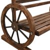 vidaXL Bench Brown Solid Firwood Medium Fun Inlays Garden Bench