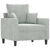 vidaXL Sofa Set Light grey