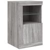 vidaXL Side Cabinet Gray Sonoma Engineered wood, Glass Medium