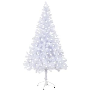 vidaXL Artificial Christmas Tree White PVC, plastic 47.2 in