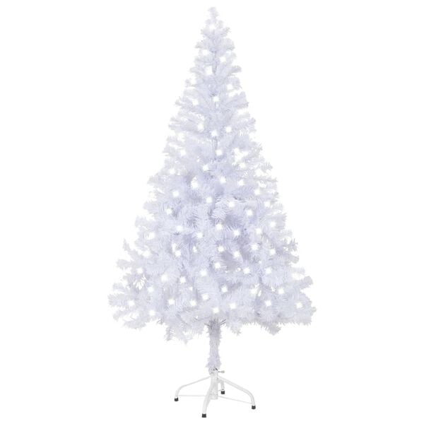 vidaXL Artificial Christmas Tree White PVC, plastic 47.2 in