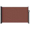 vidaXL Retractable Side Awning Brown Polyester, Steel, Aluminum